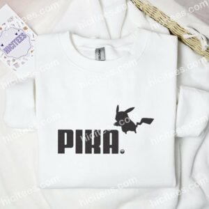 Pikachu Pokmon Anime Embroidered Shirt 3 1