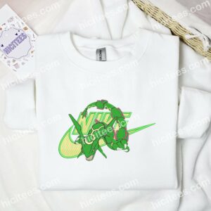 Rayquaza Pokemon Anime Embroidered Shirt 1 Rayquaza Pokmon Anime Embroidered Shirt 3