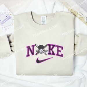 Zoro Pirate Flag One Piece Anime Embroidered Shirt 3