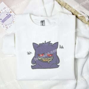 Gengar Pokmon Anime Embroidered Shirt 3 2
