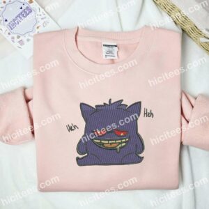 Gengar Pokmon Anime Embroidered Shirt 4