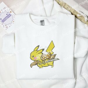 Pikachu Cosplay Zenitsu Pokemon Anime Embroidered Shirt 1 Pikachu Cosplay Zenitsu Pokmon Anime Embroidered Shirt 3
