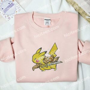 Pikachu Cosplay Zenitsu Pokemon Anime Embroidered Shirt 2 Pikachu Cosplay Zenitsu Pokmon Anime Embroidered Shirt