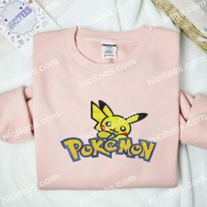 Pikachu Cute Pokemon Anime Embroidered Shirt 2 Pikachu Cute Pokmon Anime Embroidered Shirt 1