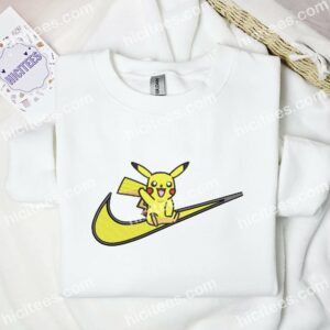Pikachu Funny Pokemon Anime Embroidered Shirt 1 Pikachu Funny Pokmon Anime Embroidered Shirt 3 3