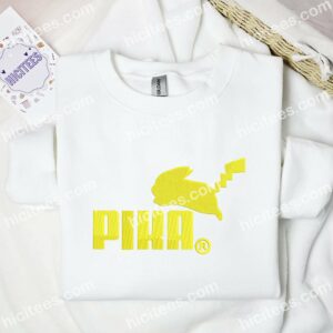 Pikachu Running Pokemon Anime Embroidered Shirt 1 Pikachu Running Pokmon Anime Embroidered Shirt 3