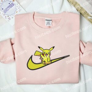 Pikachu Funny Pokemon Anime Embroidered Shirt 2 Pikachu Funny Pokmon Anime Embroidered Shirt 5