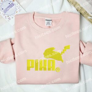 Pikachu Running Pokemon Anime Embroidered Shirt 2 Pikachu Running Pokmon Anime Embroidered Shirt