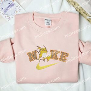 Raichu Pokemon Anime Embroidered Shirt 2 Raichu Pokmon Anime Embroidered Shirt 1