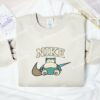 Snorlax Pokemon Anime Embroidered Shirt