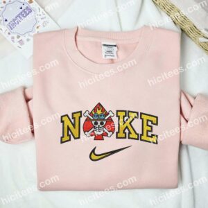 Spade Pirates Jolly Roger One Piece Anime Embroidered Shirt 2 Spade Pirates Jolly Roger One Piece Anime Embroidered Shirt