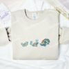 Squirtle Evolution Line Pokemon Anime Embroidered Shirt