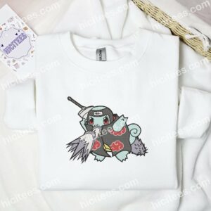 Squirtle Kisame Pokemon Anime Embroidered Shirt 1 Squirtle Kisame Pokmon Anime Embroidered Shirt 3