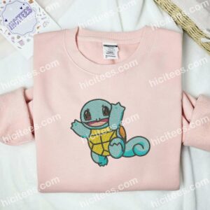 Squirtle Pokemon Anime Embroidered Shirt 2 Squirtle Pokmon Anime Embroidered Shirt 4
