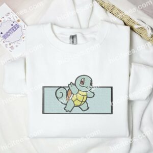Squirtle Pokmon Anime Embroidered Shirt 3 4