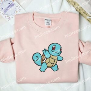 Squirtle Pokmon Anime Embroidered Shirt 5