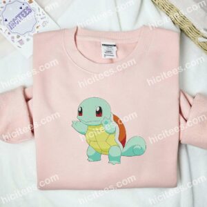 Squirtle Pokemon Anime Embroidered Shirt 2 Squirtle Pokmon Anime Embroidered Shirt 7