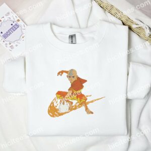 Aang Avatar Anime Embroidered Shirt 3 2