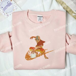 Aang Avatar Anime Embroidered Shirt 4