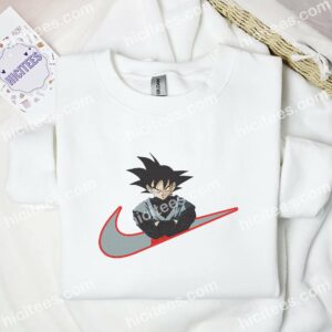 Black Goku Dragon Ball Anime Embroidered Shirt 3