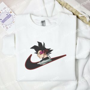 Black Goku Side Face Dragon Ball Anime Embroidered Shirt 1 Black Goku Side Face Dragon Ball Anime Embroidered Shirt 3