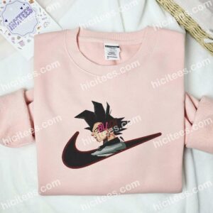 Black Goku Side Face Dragon Ball Anime Embroidered Shirt 2 Black Goku Side Face Dragon Ball Anime Embroidered Shirt