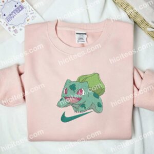 Bulbasaur Funny Pokemon Anime Embroidered Shirt 2 Bulbasaur Funny Pokmon Anime Embroidered Shirt