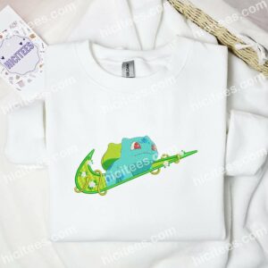 Bulbasaur Pokemon Anime Embroidered Shirt 1 Bulbasaur Pokmon Anime Embroidered Shirt 3