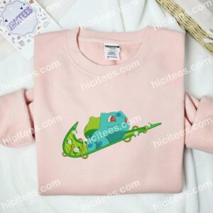 Bulbasaur Pokemon Anime Embroidered Shirt 2 Bulbasaur Pokmon Anime Embroidered Shirt