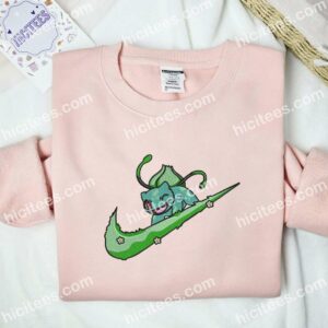 Bulbasaur Pokemon Anime Embroidered Shirt 2 Bulbasaur Pokmon Anime Embroidered Shirt 1