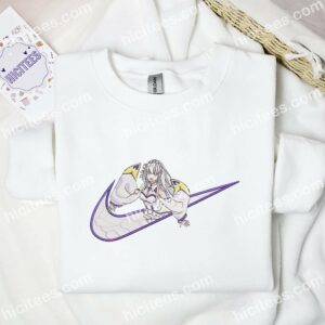 Emilia ReZero Anime Embroidered Shirt 1 Emilia ReZero Anime Embroidered Shirt 3