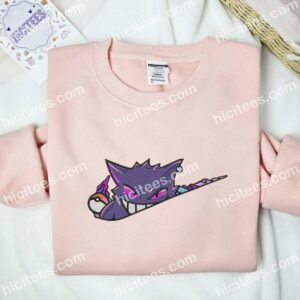 Gengar Pokemon Anime Embroidered Shirt 2 Gengar Pokemon Anime Embroidered Shirt 4