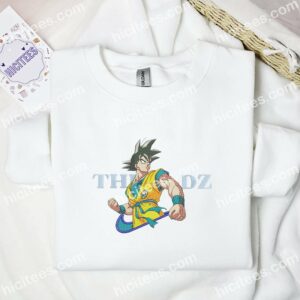 Goku Angry Dragon Ball Anime Embroidered Shirt 3