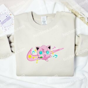 Jigglypuff Pokemon Anime Embroidered Shirt 1 Jigglypuff Pokemon Anime Embroidered Shirt 3