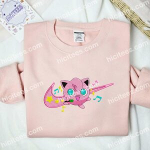 Jigglypuff Pokemon Anime Embroidered Shirt 2 Jigglypuff Pokemon Anime Embroidered Shirt