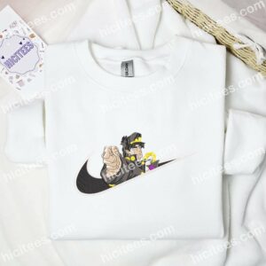 Kujo Jotaro Pointing Pose JoJo Bizarre Adventure Anime Embroidered Shirt 3