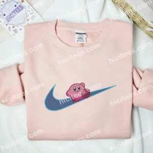 Kirby Pokemon Anime Embroidered Shirt 2 Kirby Pokmon Anime Embroidered Shirt