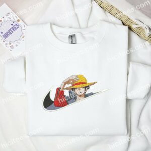 Luffy One Piece Anime Embroidered Shirt 1 Luffy One Piece Anime Embroidered Shirt 3 1