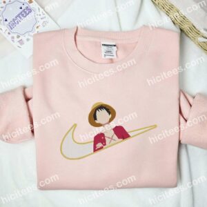 Luffy No Face One Piece Anime Embroidered Shirt