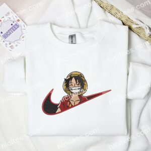 Luffy Smile One Piece Anime Embroidered Shirt 3