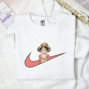 Luffy Smile One Piece Anime Embroidered Shirt 3 1