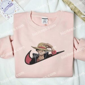 Luffy One Piece Anime Embroidered Shirt 2 Luffy One Piece Anime Embroidered Shirt 4