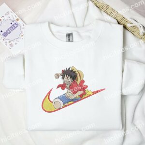 Luffy Attack One Piece Anime Embroidered Shirt 1 Luffy Attack One Piece Anime Embroidered Shirt 3