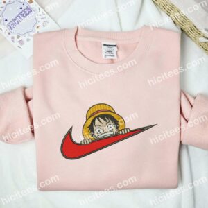 Luffy Face One Piece Anime Embroidered Shirt 2 Luffy Face One Piece Anime Embroidered Shirt
