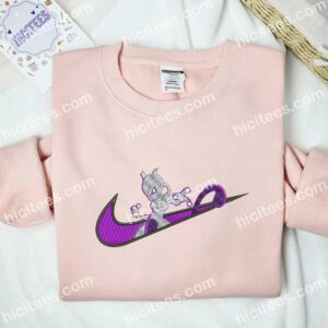 Mewtwo Pokemon Anime Embroidered Shirt 2 Mewtwo Pokemon Anime Embroidered Shirt