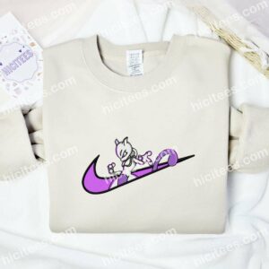 Mewtwo Pokemon Anime Embroidered Shirt 3 1