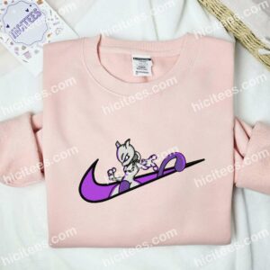 Mewtwo Pokemon Anime Embroidered Shirt 1