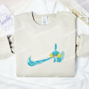 Mudkip Pokemon Anime Embroidered Shirt 1 Mudkip Pokemon Anime Embroidered Shirt 3
