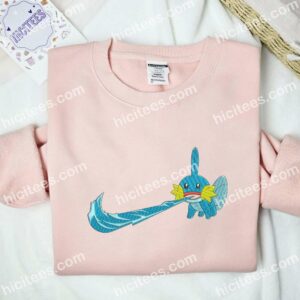 Mudkip Pokemon Anime Embroidered Shirt 2 Mudkip Pokemon Anime Embroidered Shirt