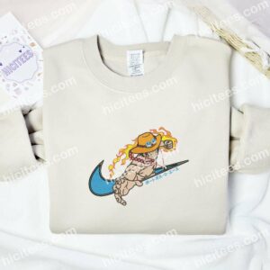 Portgas D Ace Fire Fist One Piece Anime Embroidered Shirt 1 Portgas D Ace Fire Fist One Piece Anime Embroidered Shirt 3